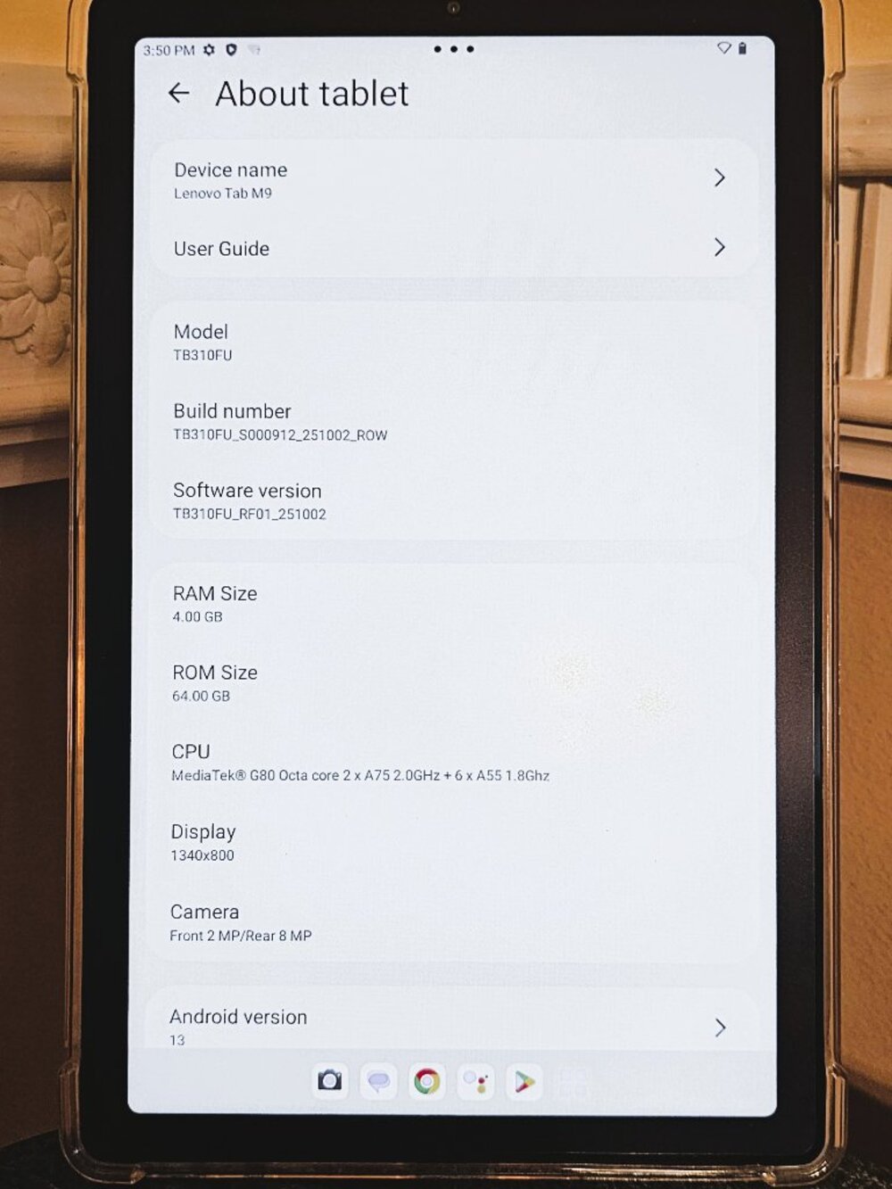 Lenovo Tab M9 TB310FU 64GB & 4GB RAM, Wi-Fi only, 9" Arctic Gray